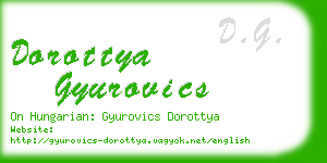 dorottya gyurovics business card